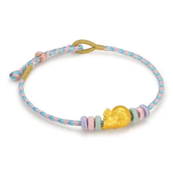 CHAOHONGJI ×Doraemon 5D Gold Mini Angel Baby Cute Handband Solid Gold Fixed Price Gold Bracelet Women's