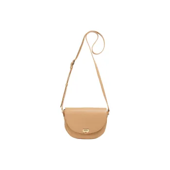 FERRAGAMO Calfskin Shoulder Bag, Crossbody Bag Women's Camel