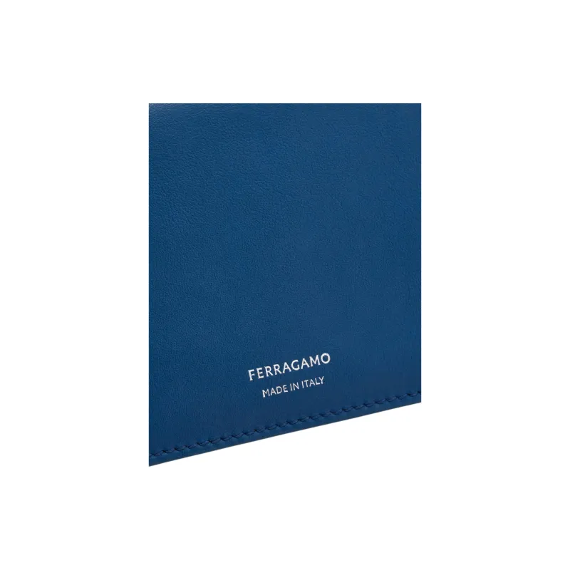 FERRAGAMO Calfskin Wallet Women's Blue-4