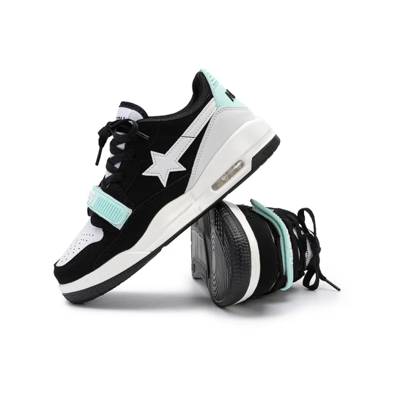 WELKIN&WZWJ Stars Collection White Sneakers Slip-Resistant Height Increasing Low-Top Skateboard Shoes Unisex-85