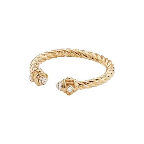 David Yurman 18kt Yellow Gold Renaissance Diamond Ring 2.3mm