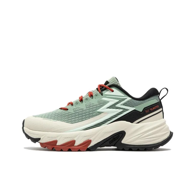 361° Anti Slip Wear Resistant Low Top Outdoor Shoes Women's Green Black Red-0