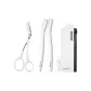 White 2 Pcs+Eyebrow Clippers (Includes Storage Bag+Small Brushes)