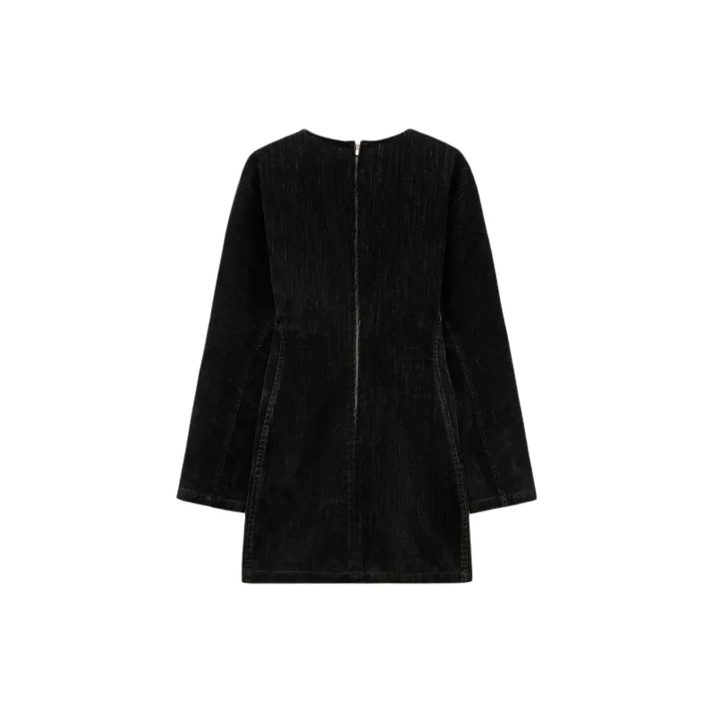 ZARA Trf Long Sleeved Dresses Women's Black-1