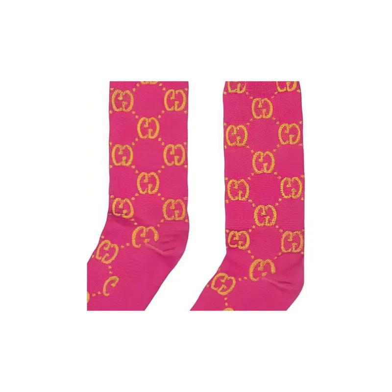 GUCCI Gg Colorblock Socks Red-2