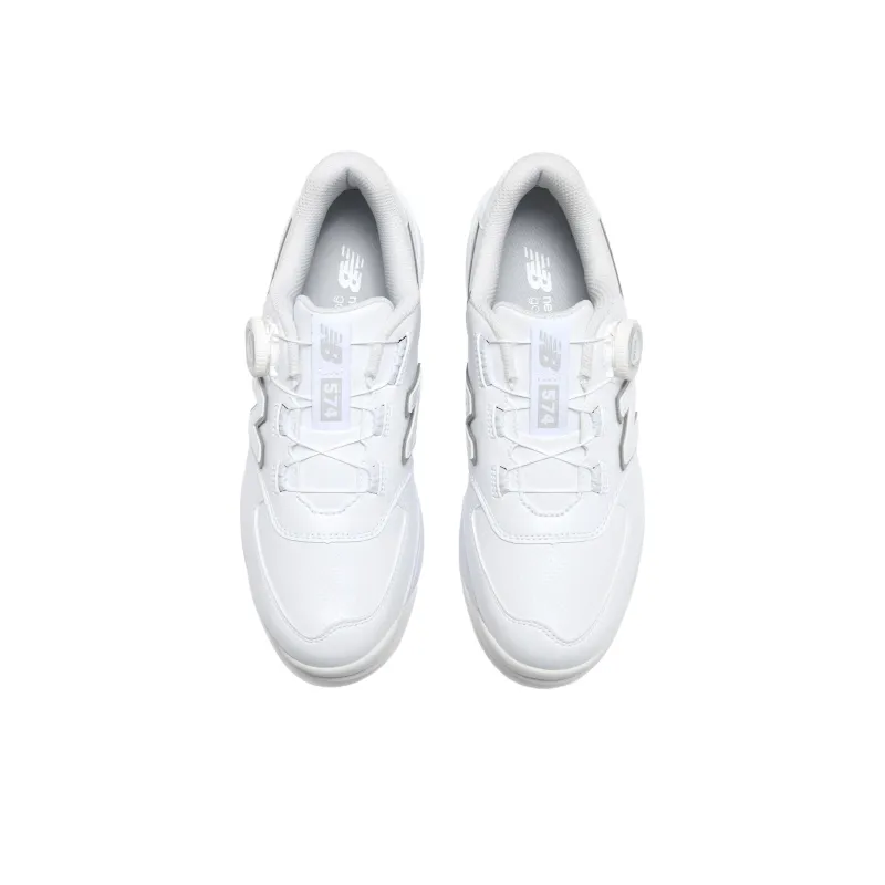 New Balance NB 574 Anti Slip Wear Resistant Low Top Golf Shoes Women's White-2
