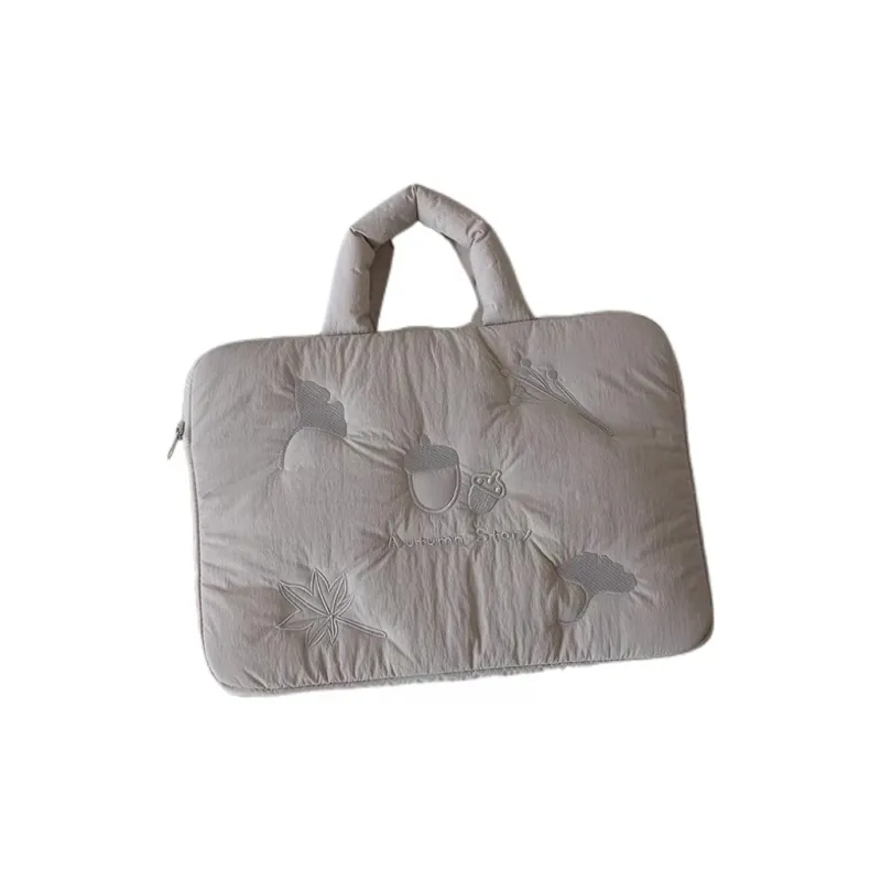 ALOENEY Polyester Laptop Bag Regular Unisex Dark Pink/Gray Blue/Apricot-5