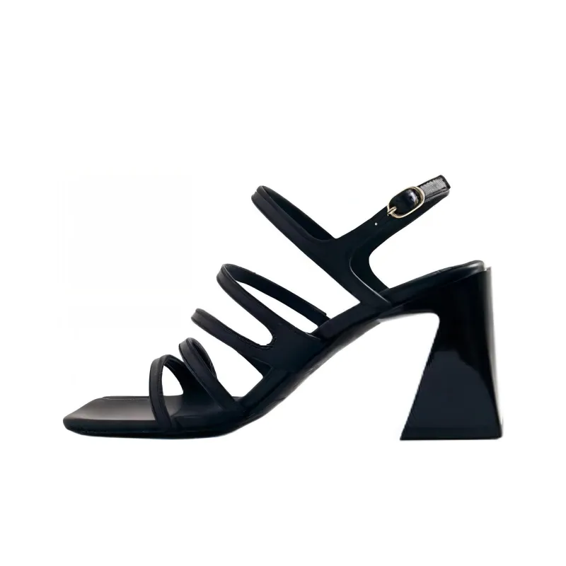 ALOHAS Aubrey Strap Sandals 8cm Women's Black-0