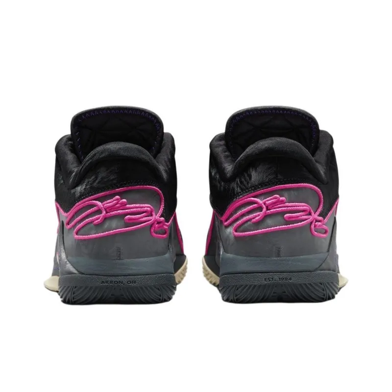 Nike LeBron 22 Anti Slip Wear Resistant Low Top Basketball Shoes Unisex Black Gray Purple-4