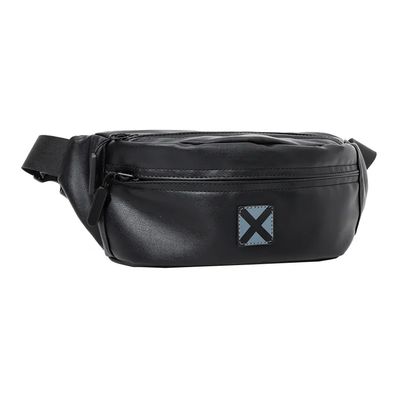 KONADCT Nylon Fabric Crossbody Fanny Pack, Sling Bag Regular Unisex Black/White/Khaki-26