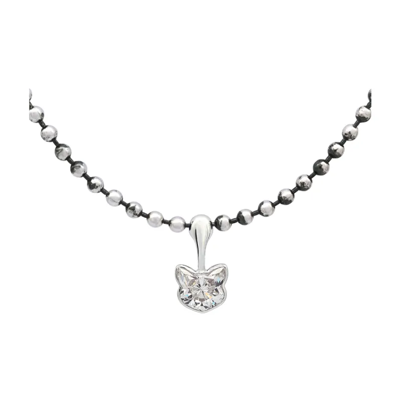 ICEWALD 18K Gold Hello Kitty Design Diamond Pendants Unisex Silver-0