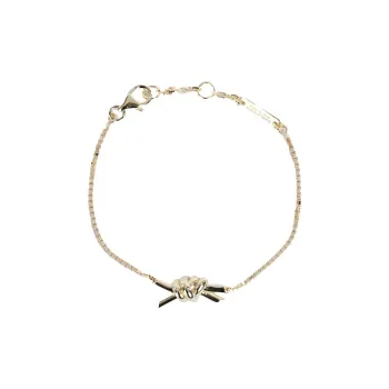 Bottega Veneta Sterling Silver 18K Gold Plated Bracelets Women's Gold
