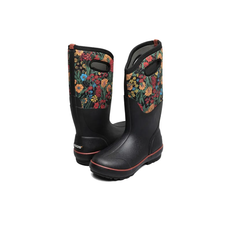 BOGS Wear-Resistant Slip-Resistant Rain Boots Women's Black-3