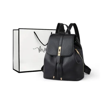 MILLIE'S Cow Leather With Synthetic Leather Backpack Tubas Women's Black