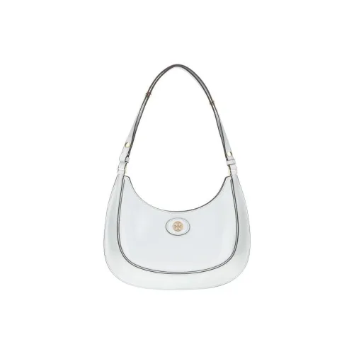 TORY BURCH Robinson Cow Leather Shoulder Bag, Crescent Bag, Handbag, Shoulder Bag Women's Summit Color