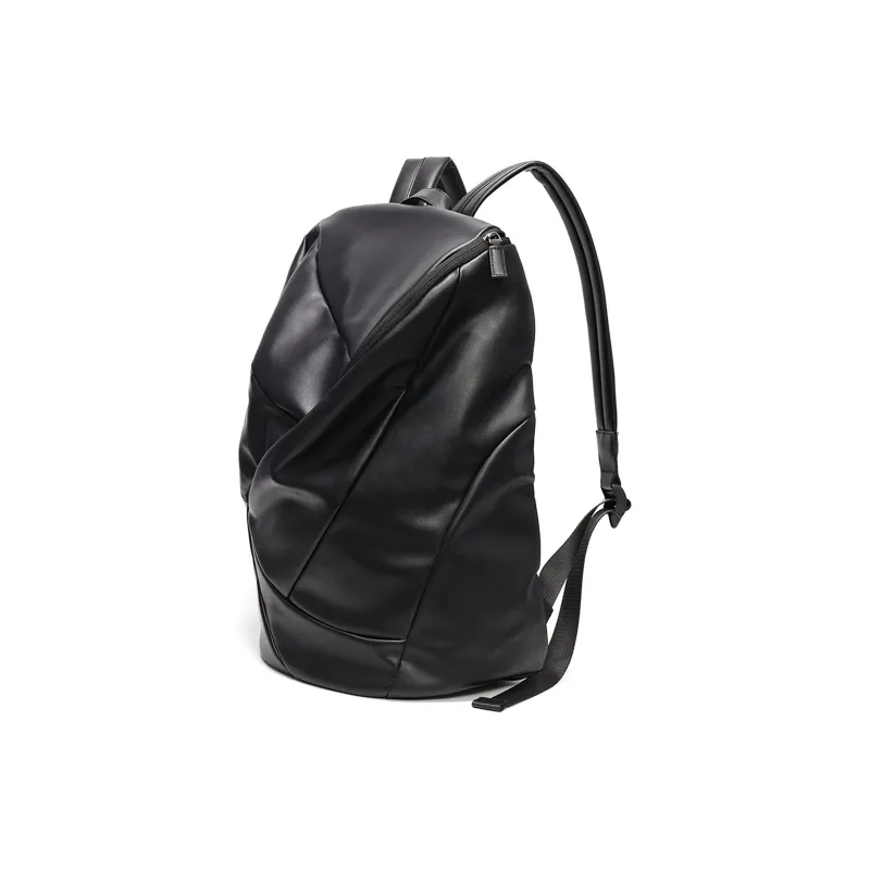 KONADCT PU Backpack Regular Unisex Versatile Black-1