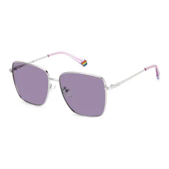 Polaroid Metal Butterfly Sunglasses Women's Silver