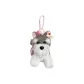 Pink Bib Bone Hair Clip Schnauzer, Gray