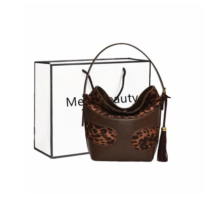 Fitchell PU Commute Bucket Bag Crossbody Bag Women's Brown/Coffee/Black-6