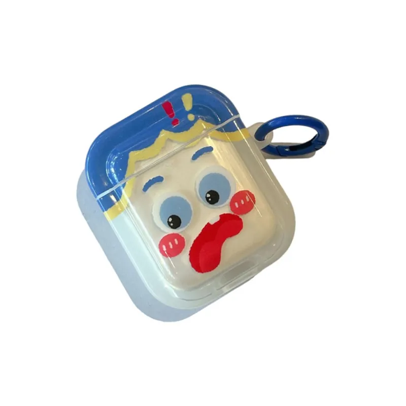 Baohuguang Compatible With AirPods 1/2/3 TPU Ins Fun Quirky Meme Fully Enclosed Headphone Cases-4
