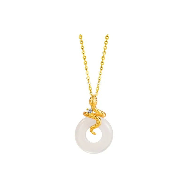 ZOKS Chalcedony Jade Necklaces Women's-0