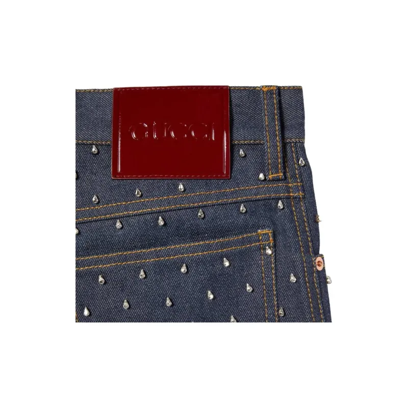 GUCCI Jeans Men Blue-5