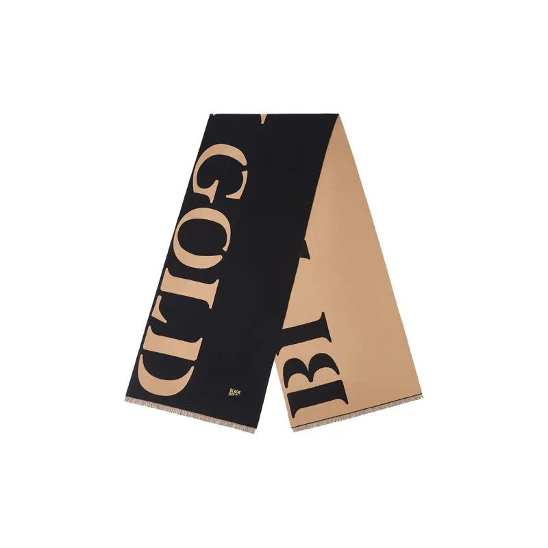 GOLDFARM Knit Scarves Unisex Black-0