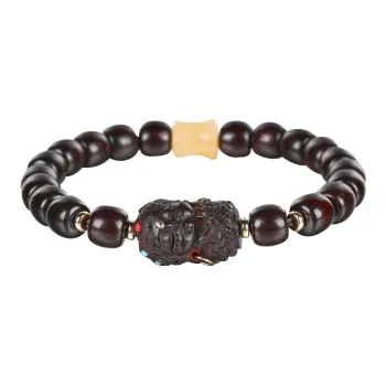 Cuiya Golden Building Pterocarpus Wooden Bracelets Unisex