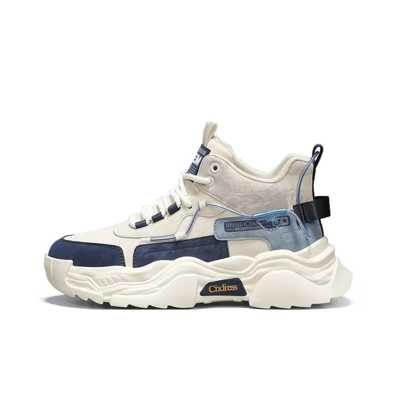 JKEM Cushioned Slip-Resistant Abrasion-Resistant High-Top Chunky Sneakers Men's-10