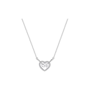 Heart Grass S925 Silver Necklaces Women's