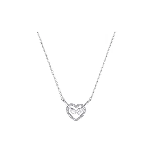 Heart Grass S925 Silver Necklaces Women's