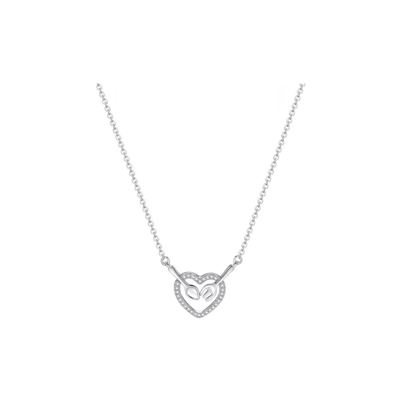 Heart Grass S925 Silver Necklaces Women's-0