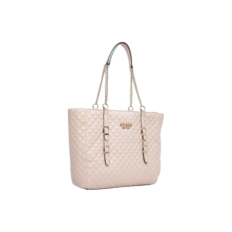 GUESS Polyurethane Tote Bag Shopping Bag Handbag Shoulder Bag Women's Pink-1