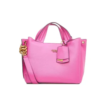 GUESS Leather Tote Bag Shopping Bag Shoulder Bag Crossbody Bag Handbag Women's Fuchsia