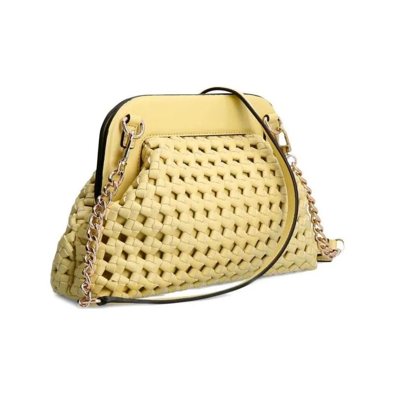 GUESS PU Polyurethane One Shoulder Crossbody Clutch Women's Yellow-1
