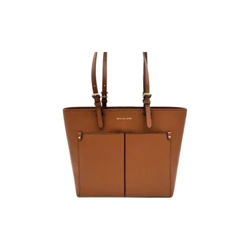 MICHAEL KORS Jet Set Travel Polyurethane Tote Bag, Shopping Bag, Shoulder Bag, Handbag Medium Size Women's Brown