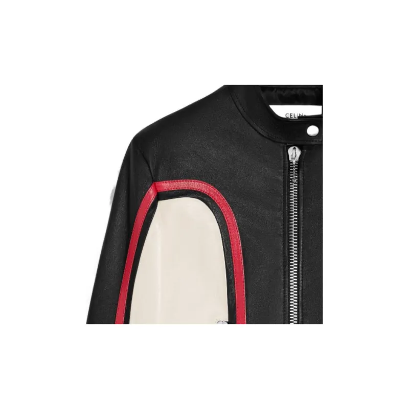 CELINE Racer Blouson Zip Up Jacket-3