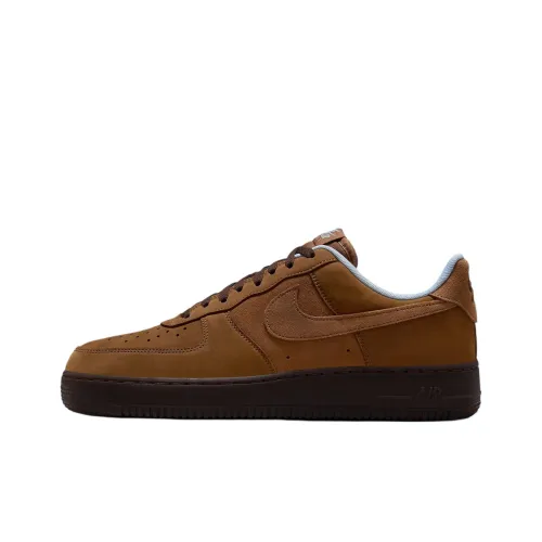 Nike Air Force 1 Anti Slip Wear Resistant Low Top Skateboard Shoes Unisex Tan