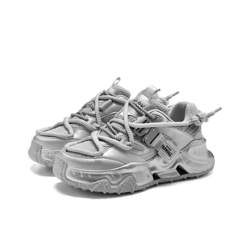 FAIRWHALE Slip Resistant, Abrasion Resistant, Lightweight Low Top Chunky Sneakers Unisex-3