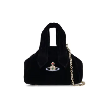 Vivienne Westwood Cotton Shoulder Bag, Crossbody Bag, Handbag Mini Women's Black