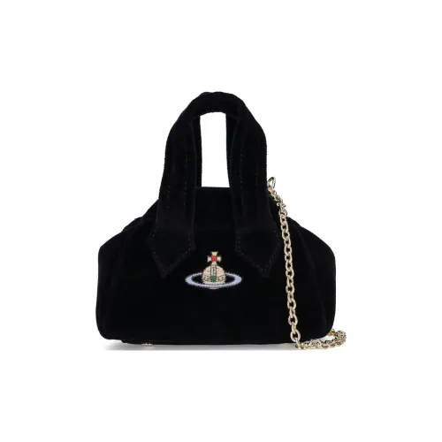 Vivienne Westwood Cotton Shoulder Bag, Crossbody Bag, Handbag Mini Women's Black