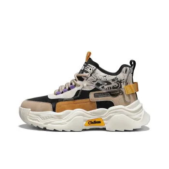 JKEM Cushioned Slip Resistant Abrasion Resistant High Top Chunky Sneakers Men's
