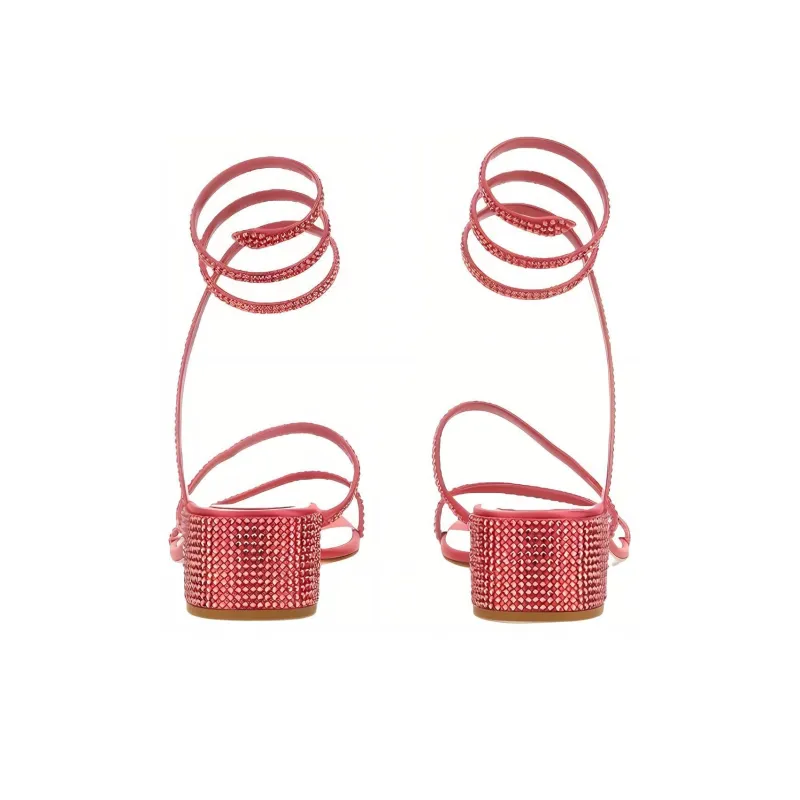 RENE CAOVILLA Strap Sandals Women's Red-3