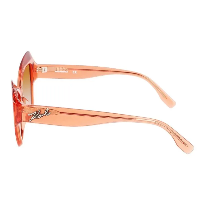 KARL LAGERFELD Acetate Square Sunglasses Women's Orange-3