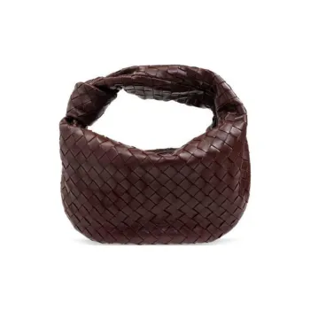 Bottega Veneta JODIE Leather Handbag Small Size Women's Burgundy