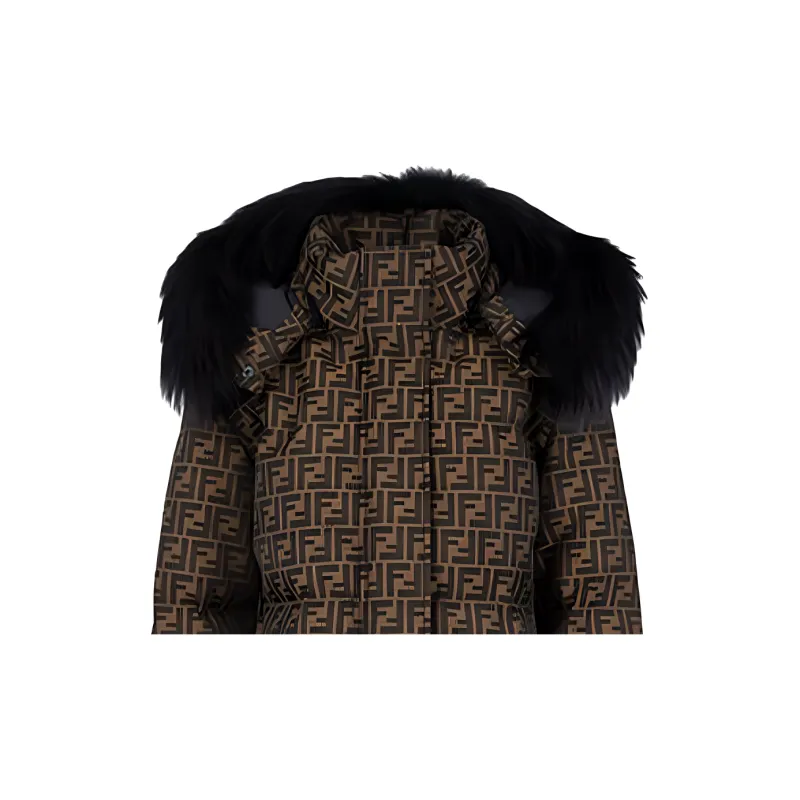 FENDI FW21 Down Jacket Women's Brown-5