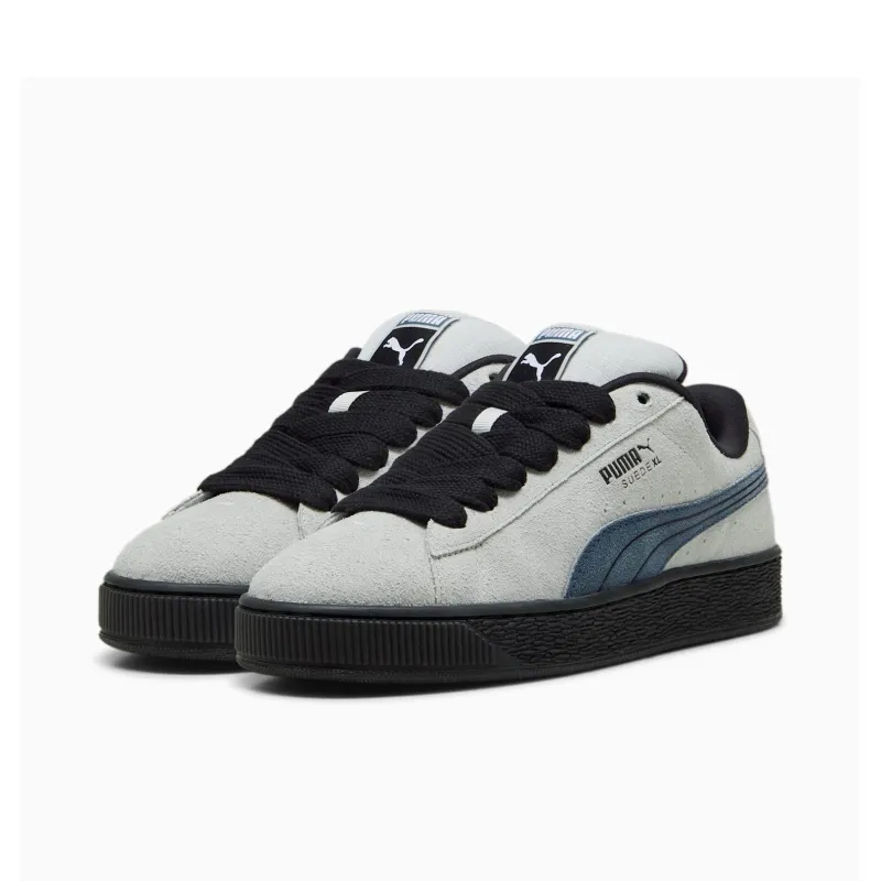 PUMA Suede XL Anti Slip Wear Resistant Low Top Skateboard Shoes Unisex Gray Black-2