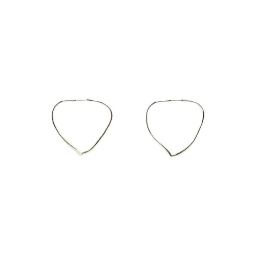 TIFFANY & CO. 2000-2024 Elsa Peretti Sterling Silver Open Heart Hoop Earrings