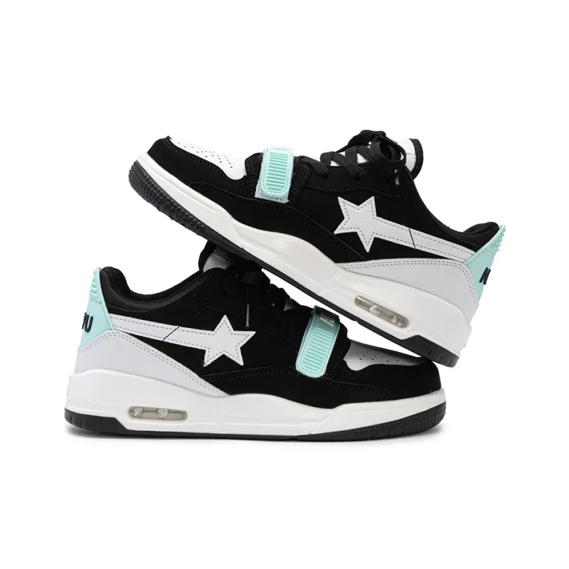 WELKIN&WZWJ Stars Collection White Sneakers Slip-Resistant Height Increasing Low-Top Skateboard Shoes Unisex-84
