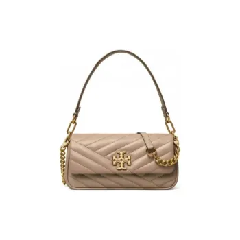TORY BURCH Kira Leather One Shoulder Handbag Trumpets Women's Gray